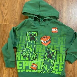 ✨8/$10. Minecraft Green Kids Hoodie. Size XS
